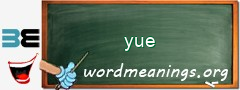 WordMeaning blackboard for yue